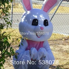 Лидер продаж Новые прекрасные индивидуальный заказ Пасха Белый Кролик Маскоты взрослый костюм плюшевый кролик Маскоты te костюм нарядное платье sw794