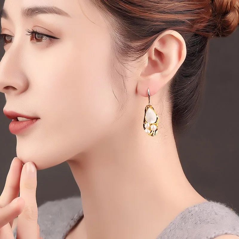 

New High Quality Handmade 925 Earrings Jewelry Alloy For Women Drop Accessories Jewelry Earring