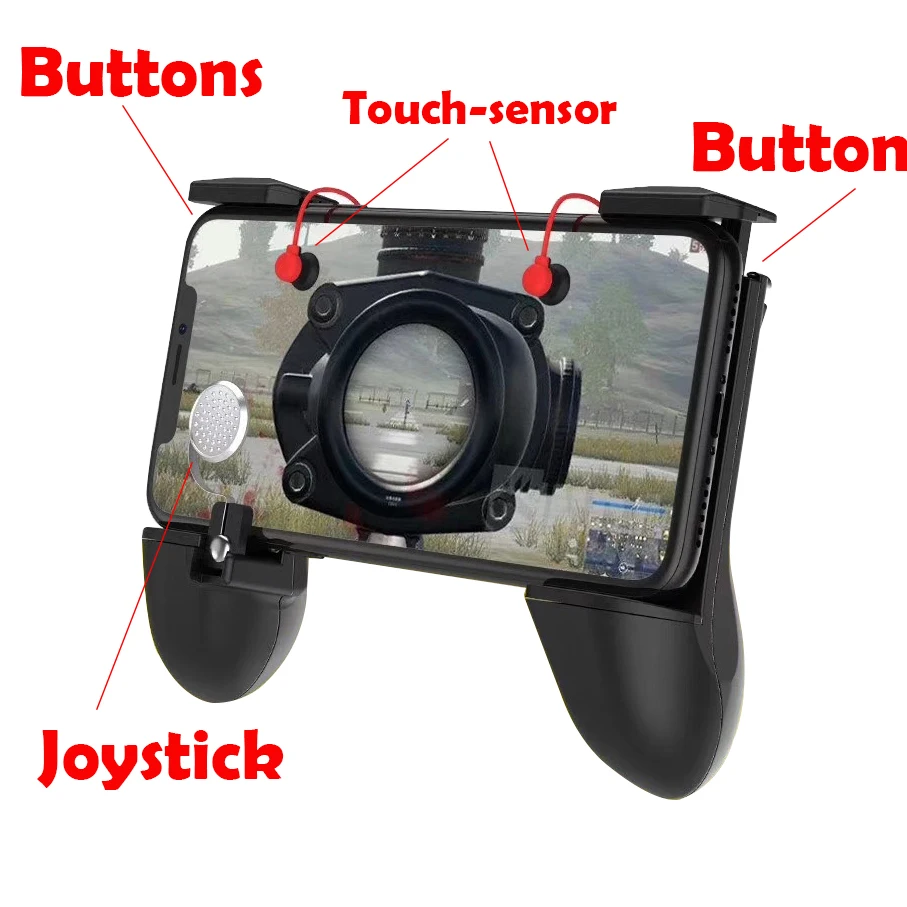 3 in 1 PUBG Controller Game Fire Button Aim Key phone Trigger R1 L1 Shooter Gampads PUBG Mobile Gaming Handle Shooter Controller