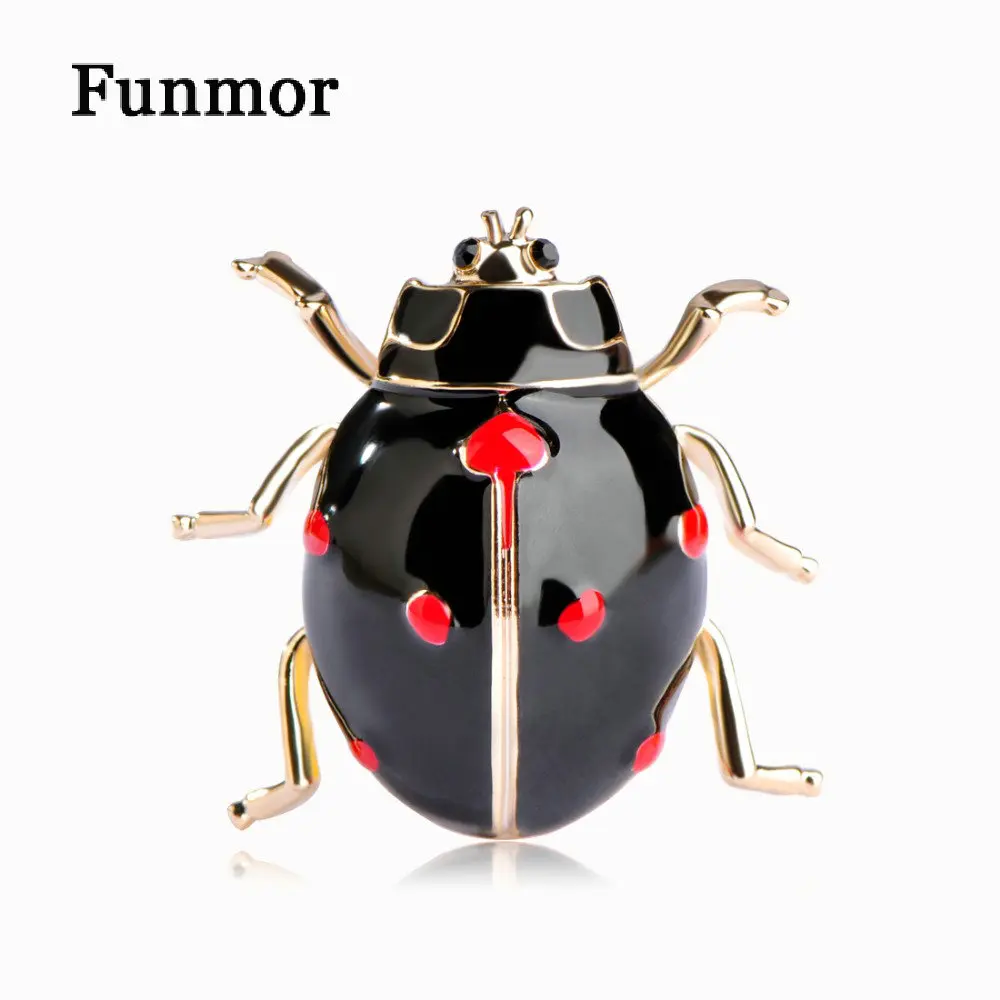 Funmor насекомое Божья коровка брошь многоцветный животное для хиджаба лацкана