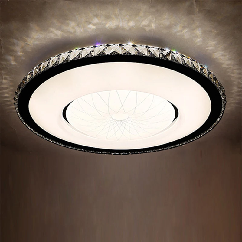 ZYY Modern LED Ceiling Lamp Bedroom Lamps Circular Crystal Chandelier Balcony Study Lamp Ultrathin Restaurant Lighting Fixture