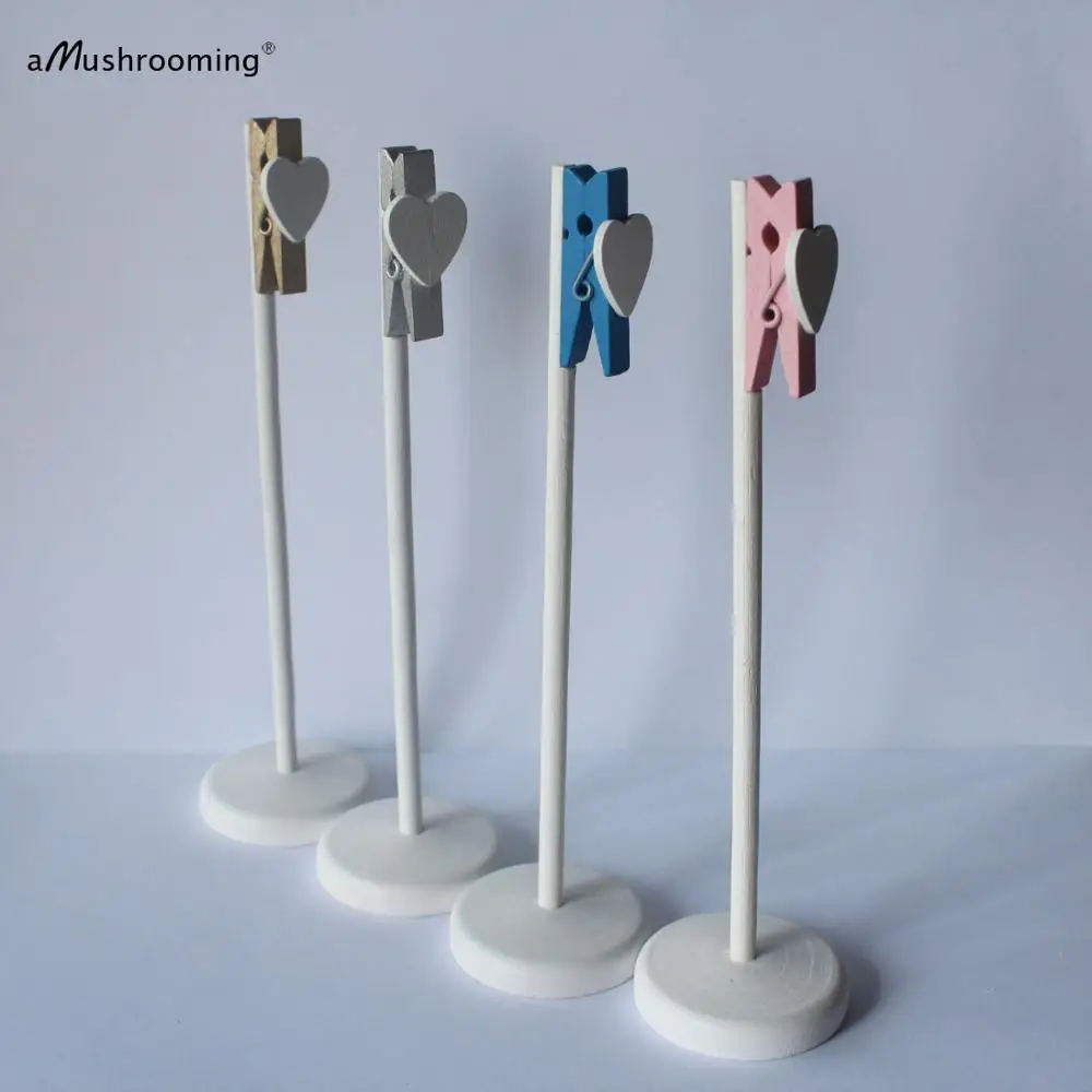 10x You Pick My Heart Rustic Wedding Wooden Table Number Holders Guest Card Holders Table Number
