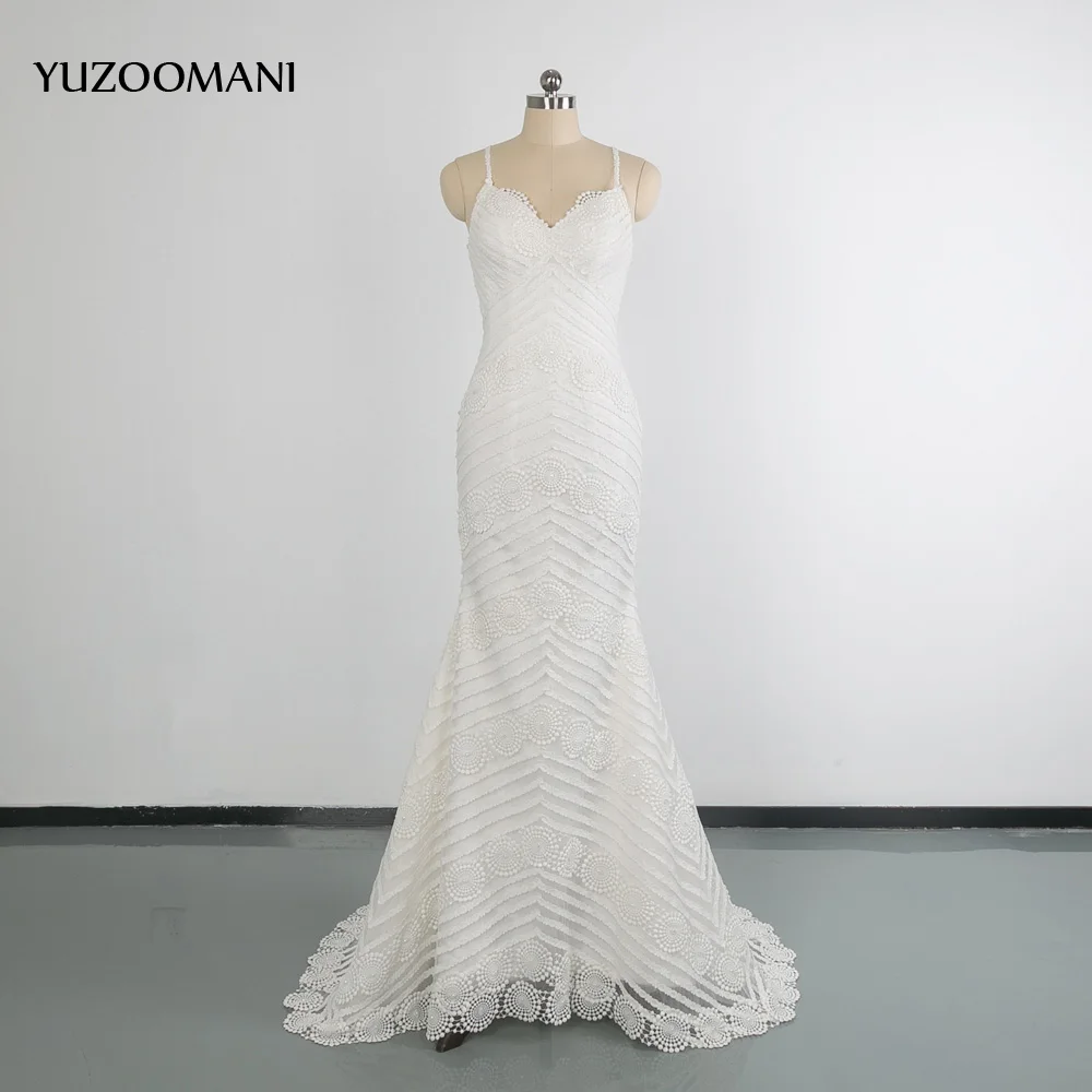 luxury v neck beaded lace mermaid font b wedding b font dresses 2018 vestidos de noiva
