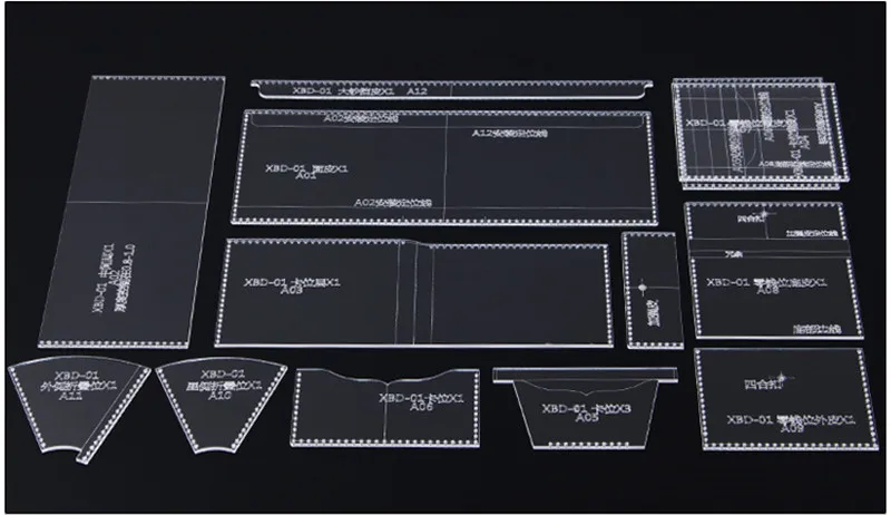 1 комплект DIY кожа ручной работы ремесло бизнес короткий кошелек швейный Узор Акриловый шаблон