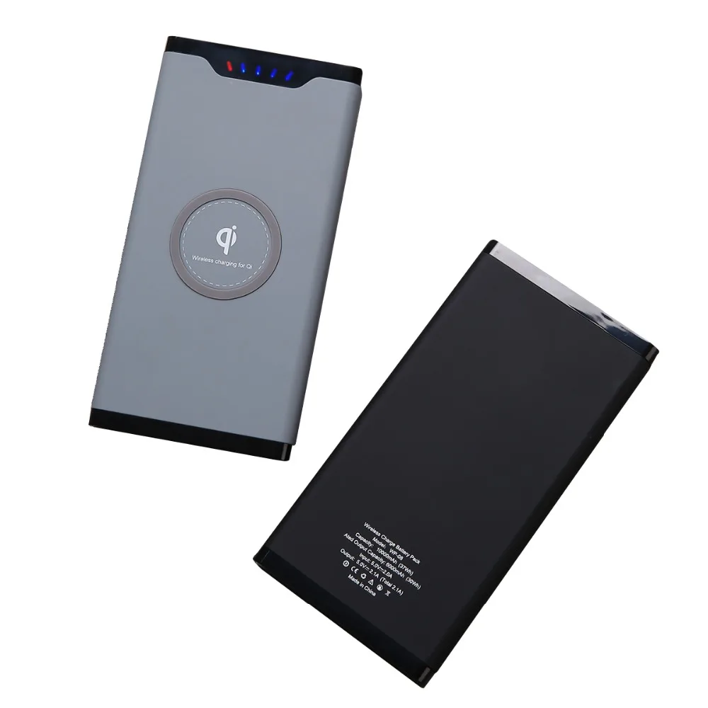 Портативное беспроводное зарядное устройство Qi power Bank для samsung iPhone Xiaomi Mi 9 10000mA Внешняя батарея быстрая Беспроводная зарядка power bank