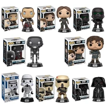 FUNKO POP Star Wars фигурка игрушки Дарт Вейдер Люк Скайуокер Лея фигурки Модель