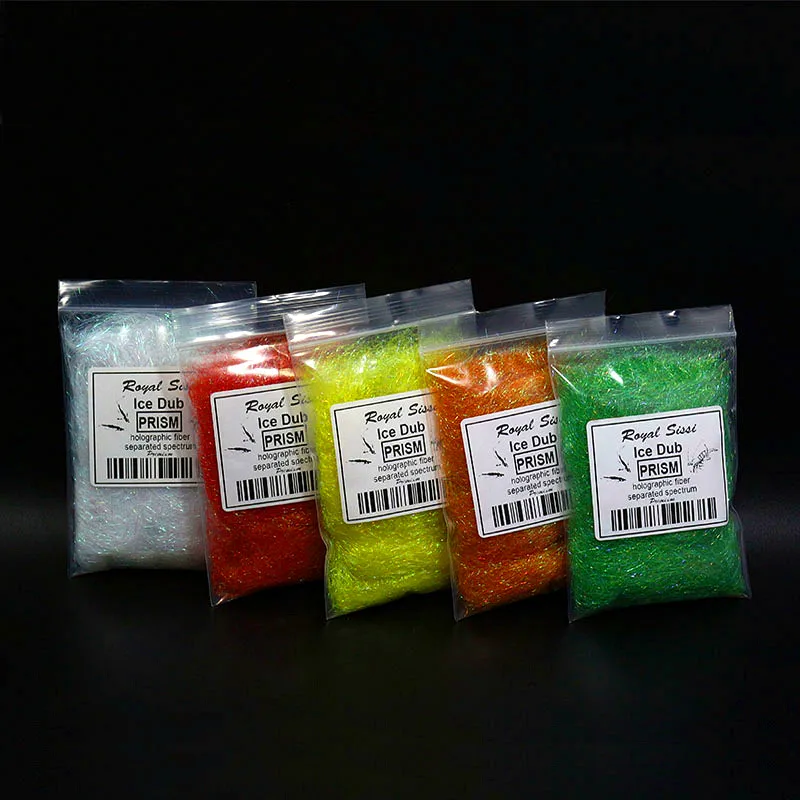 10 optional Colors Fly Tying prism ICE DUB sparkle crystal Living Fiber pearlescent ice dubbing nymph body&thorax Tying Material