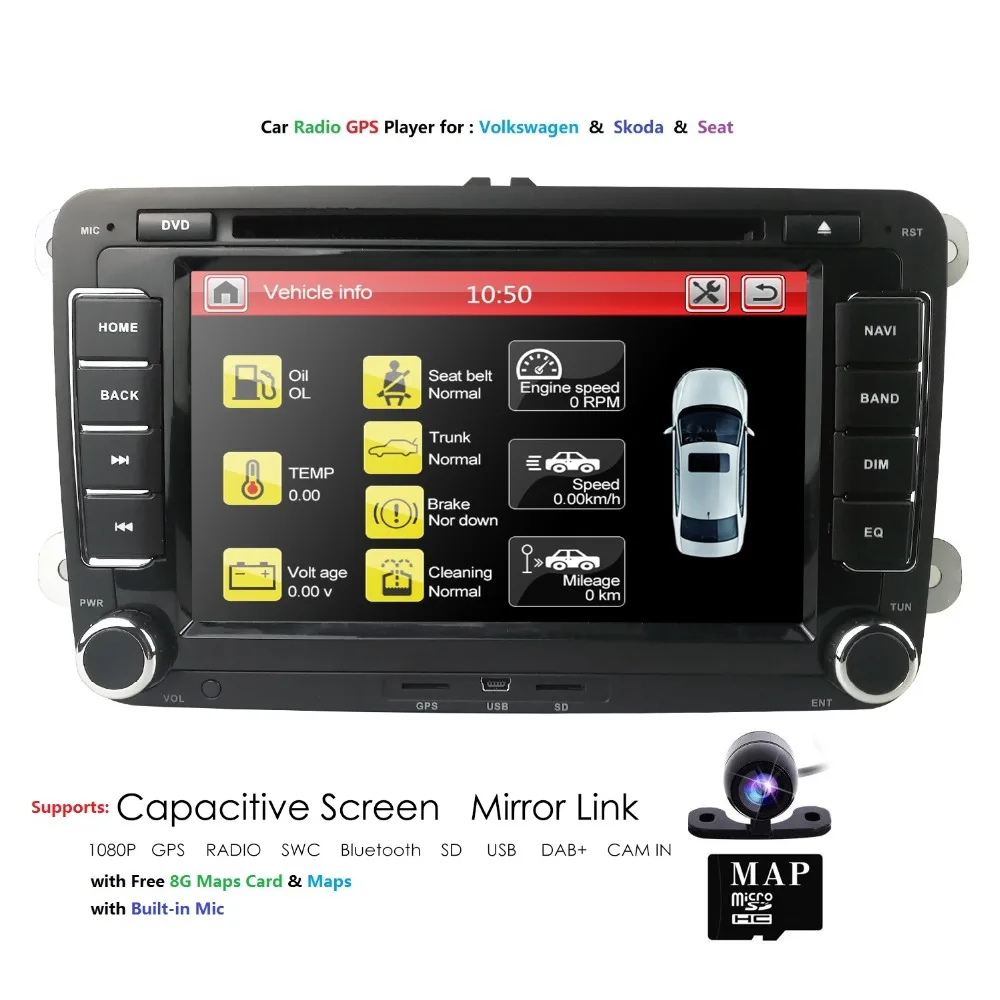 

Hizpo 2 din 7" Car DVD radio Multimedia player For Seat Leon 2 2006-2011 RDS FM GPS Navigation car audio stereo Autoradio