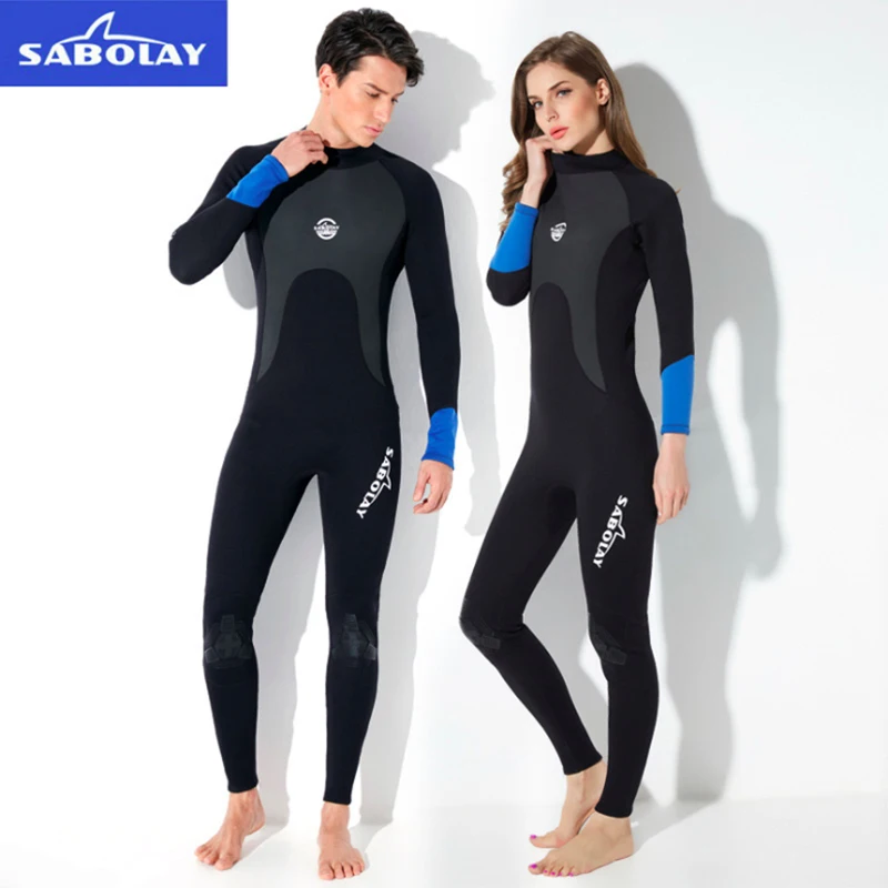 

SABOLAY Diving Suit Men 2MM Connected Wet Warm Diving Suit Women Diving Surfing Suit QVN1905