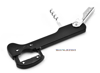 

Hippocampal knife can opener,Black colour 3 in1 Stainless Steel beer opener,100pcs/lot