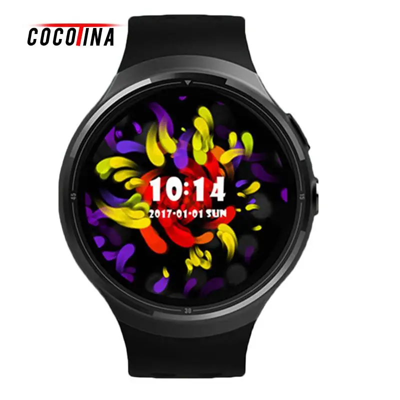 

COCOTINA Smartwatch Phone Bluetooth Android 5.1 Pure Round Screen Heart Rate Monitor WiFi Bluetooth GPS Call Accessories LSB0136