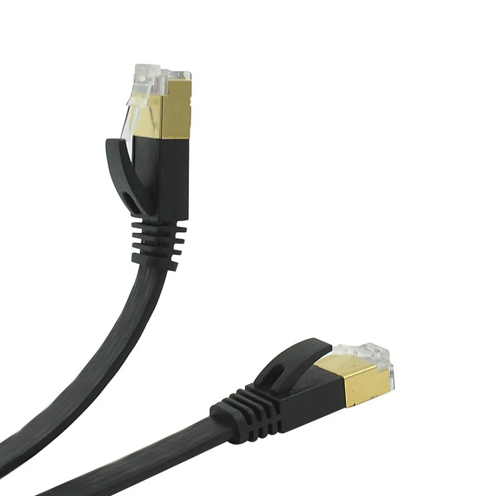 Cavo Di Rete Patch Piatto Ethernet Cat7 Da 5M 15 Piedi, Schermato (Stp) Con Connettori Rj45 Snagless