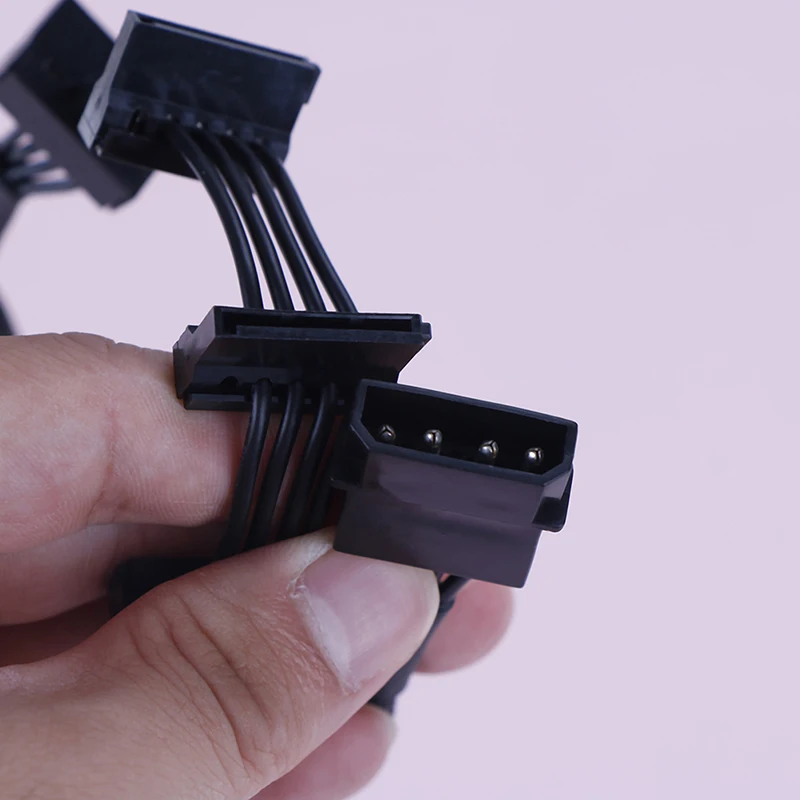 Фото 1 шт. ATX 4 контактный IDE Molex к 5 SATA серии ATA кабель питания Папа мама 18AWG 40 см для ПК 1 шт. ATX 4 контактный IDE Molex к 5 SATA серии ATA кабель питания Папа мама 18AWG 40 см для ПК