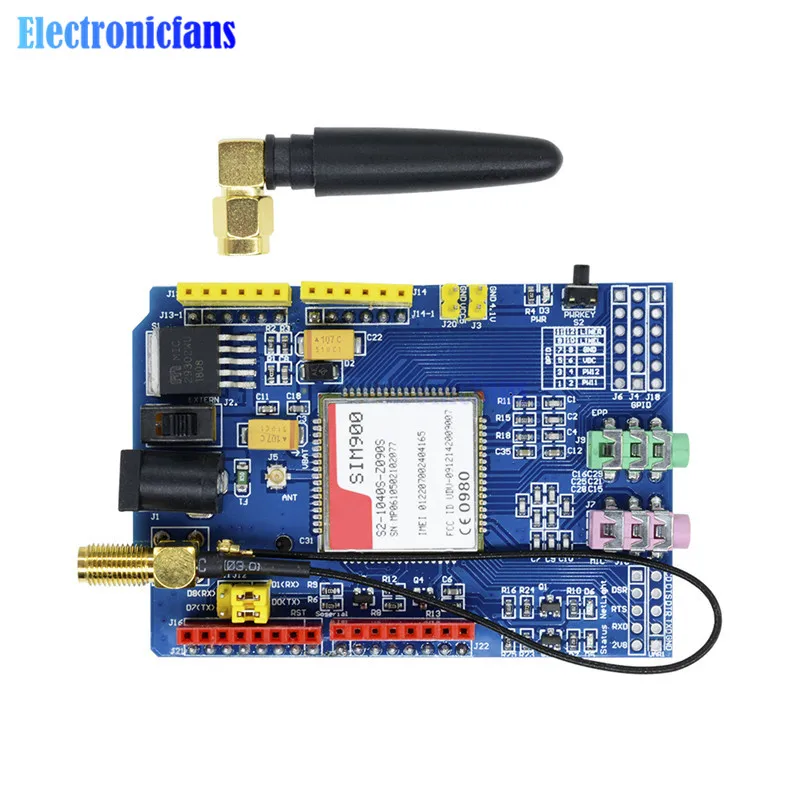 

SIM900 850/900/1800/1900 MHz GPRS/GSM Development Board Module Kit For Arduino