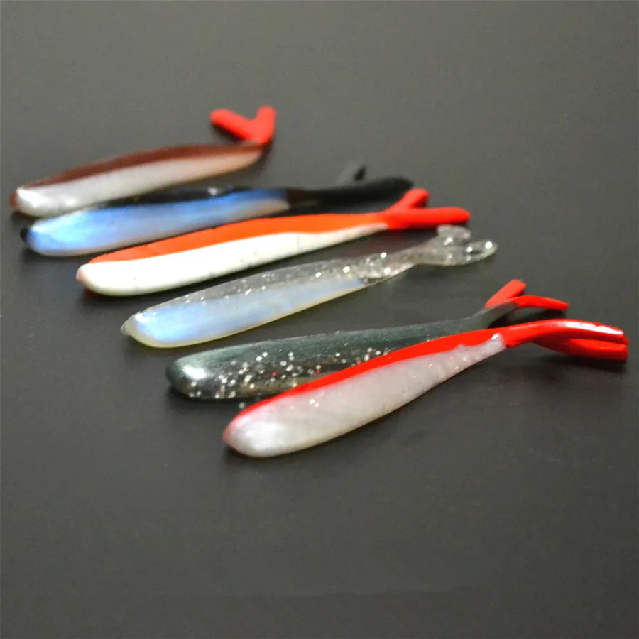 TEXAS RIG Handmade Super Soft Bait Fishing Bass Lures 7cm 2g Fish Worm