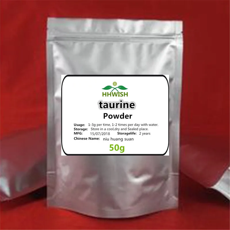 

50g-1000g Top quality 98% Taurine Powder,ethylamine sulfonic acid,niu huang suan,free shipping