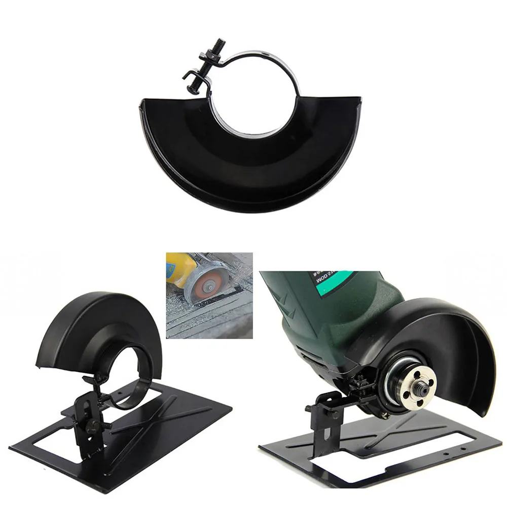 

Black Cutting Machine Base Metal Wheel Guard Safety Protector Cover for Angle Grinder Grinding Machine Rack Tool Accessories