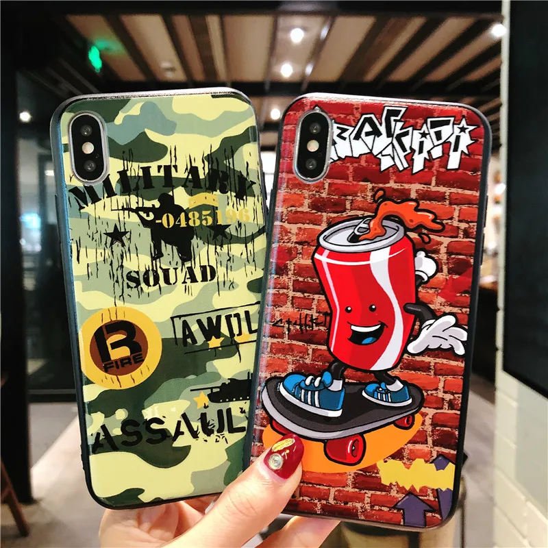 Embossment Soft TPU Back Cover Case For iPhone 8 plus (1)
