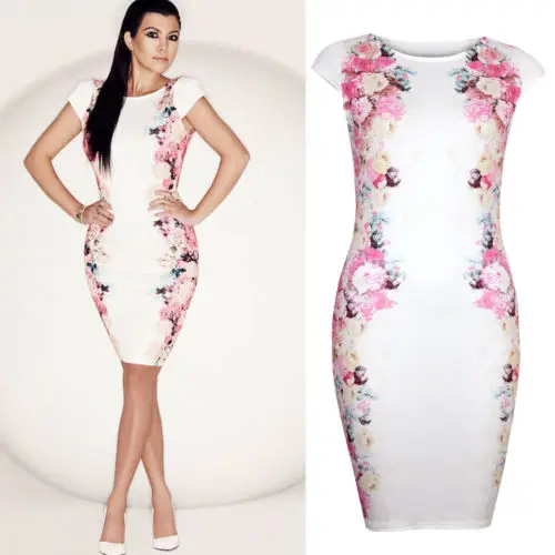 Sexy Women Printed Prom Ball Cocktail Party Mini Dress Formal Evening Gown |