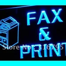 I262 открытый факс и печать канцелярский магазин светодиодный неоновый свет знак включения/выключения 20+ цвета 5 размеров