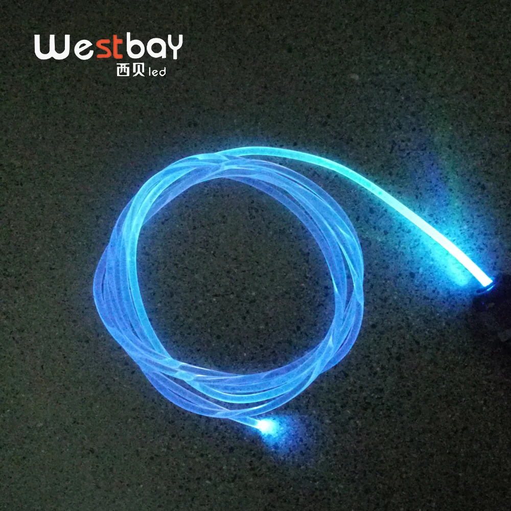 Westbay 12 В RGB круглый боковой светящийся оптоволоконный светильник, комплект, 3W, мини-светильник, двигатель, различные режимы для автомобиля, комнаты, ночной Декор