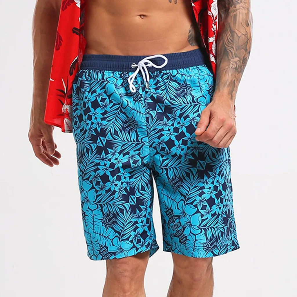 Feitong/Для Мужчин's Плавание спортивные трусы на завязках быстросохнущая пляжные бег Плавание ming на карманах Bermudas Masculina De Marca печати Для мужчин шорты# g35