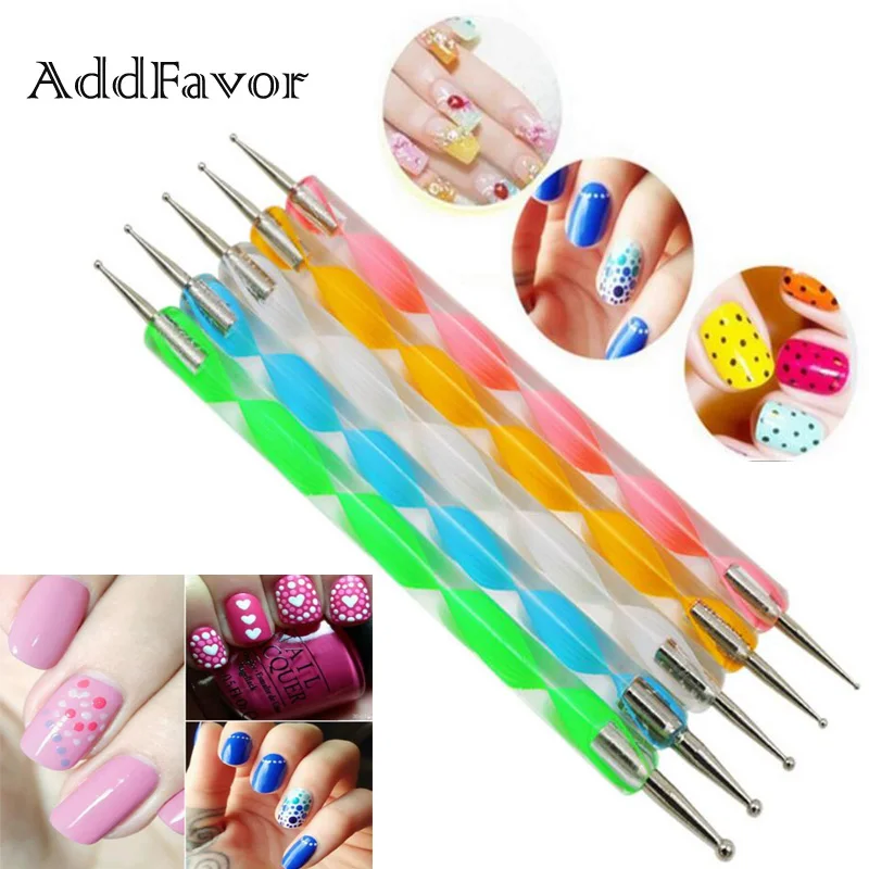 Buy Addfavor 20 Set Marbling Nail Art Dotting Painting