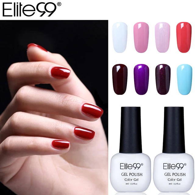 Elite99 8ml Pure Color Gel Nail Polish Soak Off Uv Led Lamp Gorgeous Color  Semi Permanent Nail Varnishes Nail Art Manicure - Nail Gel - AliExpress