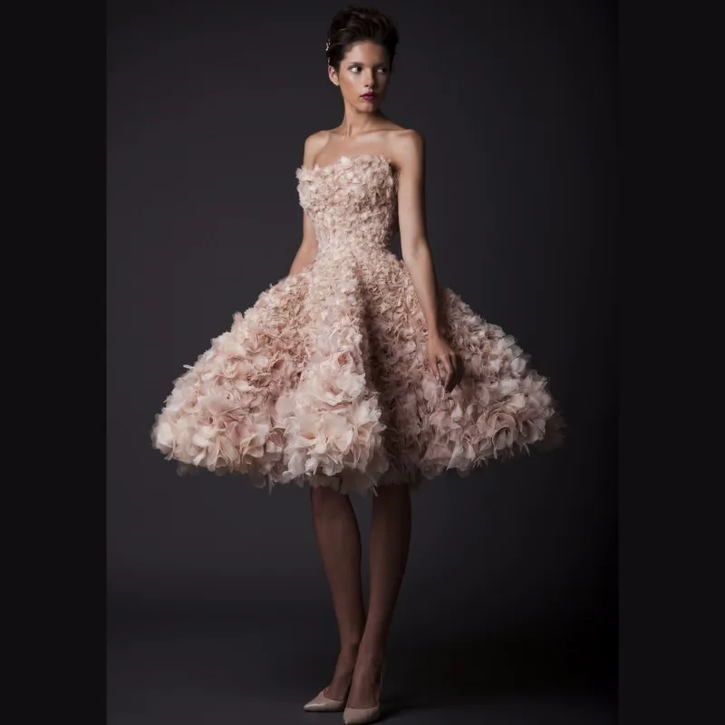 Beautiful-Short-Quinceanera-Dress-2016-Vestido-de-15-nos-Sweet-16-Dresses-Strapless-Fully-Floral-Pleat