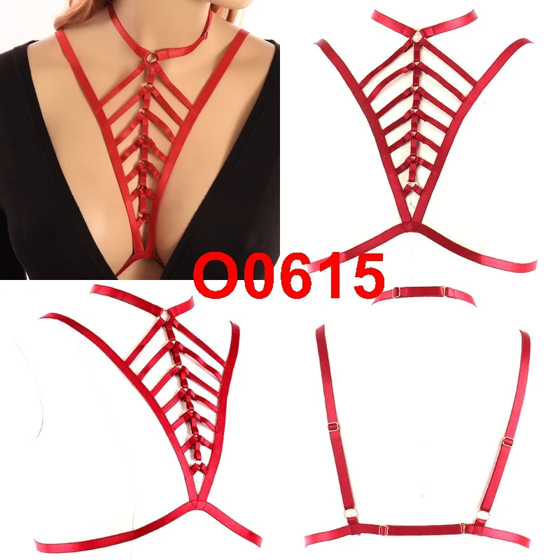 Для женщин Strappy обвязка для тела Caged Bralette без бретелек Топ Гот стимпанк плюс размеры Лето талии нагрудный ремень фестивальный рейв