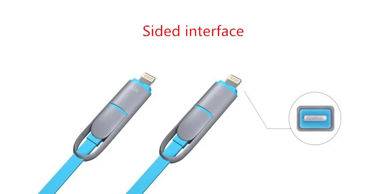 XQF Двухканальные рации подарок 1-2 в 1 освещение Micro USB кабель для iPhone лапша комбо-кабель для зарядки 100 см для Эндрюс