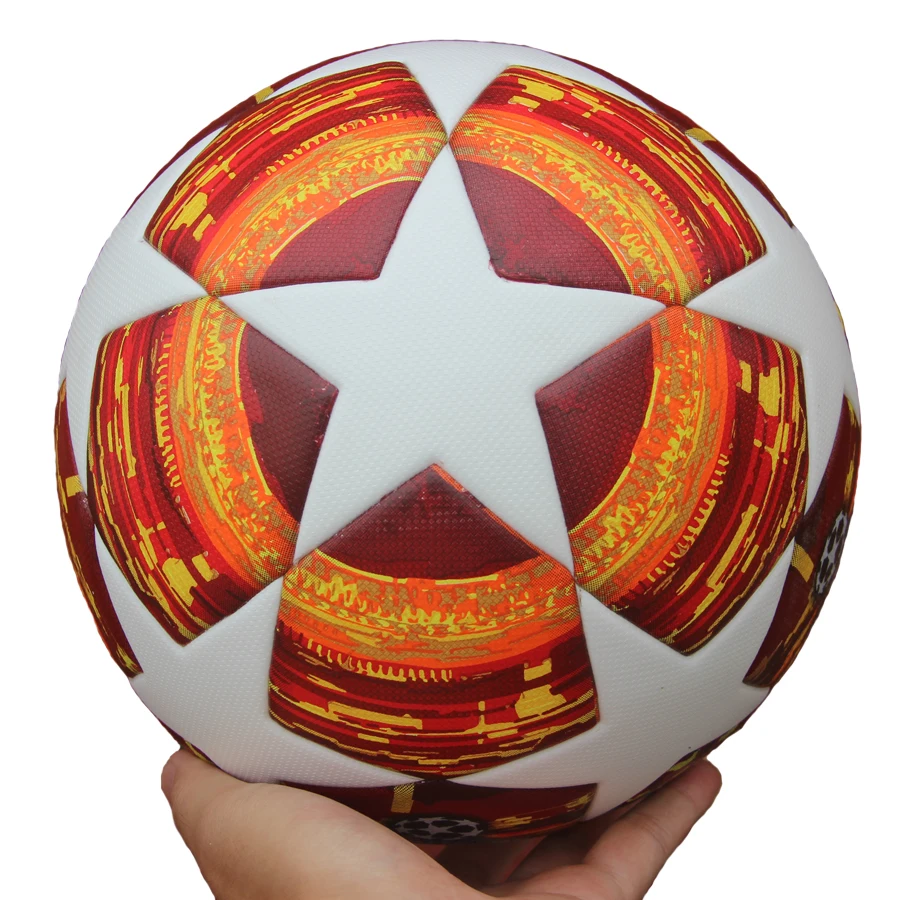 

Red Madrid 19 Final Balls 2018 2019 League Soccer Ball PU high quality seamless paste skin football ball Size 5
