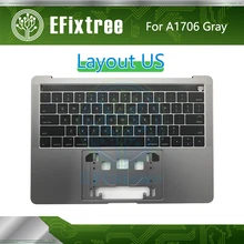 Нам A1706 серый Topcase чехол Корпус Упор для рук Macbook Pro retina 13,3 ''верхней крышке с клавиатура с английской раскладкой EMC 3071