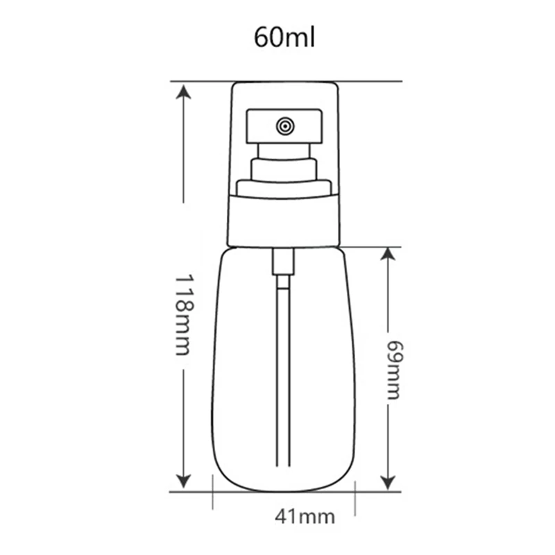 1 шт., высокое качество, 30 мл, 60 мл, 80 мл, 100 мл, UPG, флакон с распылителем, пластиковый флакон с распылителем, многоразовый, для путешествий, флакон для парфюмерной воды