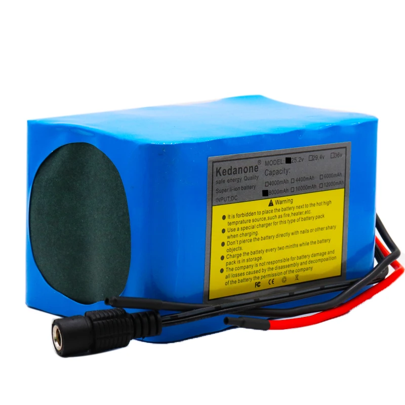 100% 6S4P 24 v 8Ah литиевая батарея esooter 25 V литий ионный аккумулятор для коляски DC 250 w
