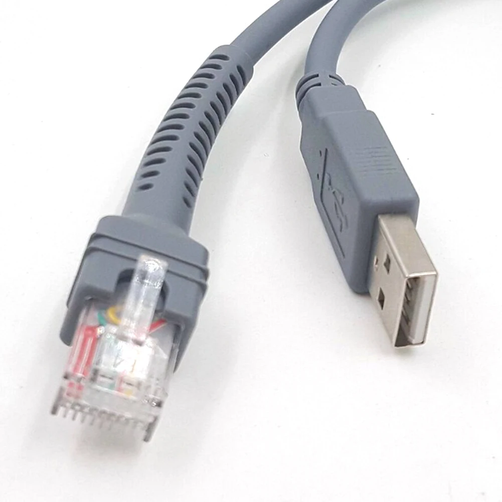 Штрих-код змеевидная спираль Удлинительный USB к RJ45 кабель usb-cканер штрихкода кабель для Ls2208ap Ls1203 Ls4208 Ls4278 Ds6707 Ds6708