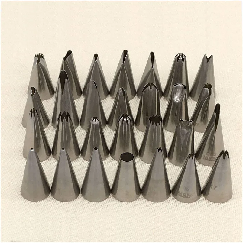Stainless Steel Decorating Nozzles Icing Tube Pastry Tips