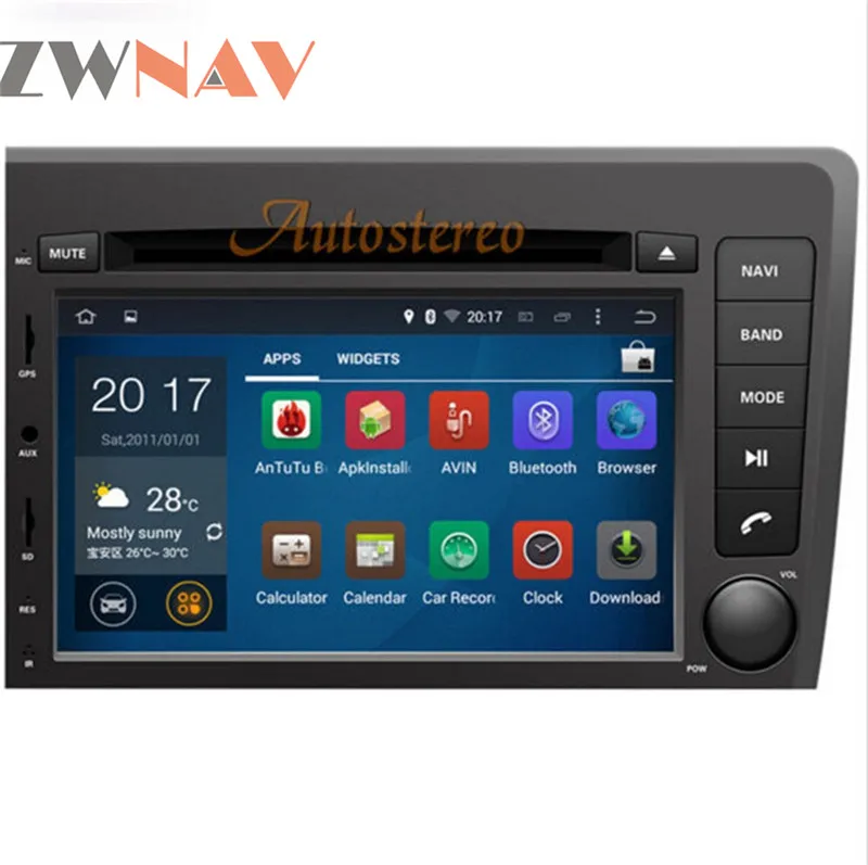 Top ZWNAV Android 9.0 Car DVD Player For VOLVO S60 V70 XC70 2000-2004 Auto GPS Navigation Radio Head Unit BIG Screen 18