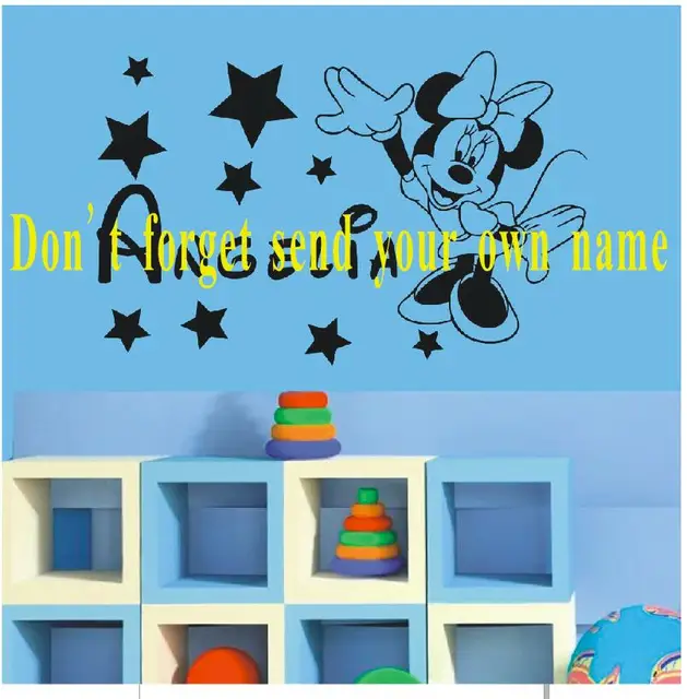 mickey mouse name wall decal