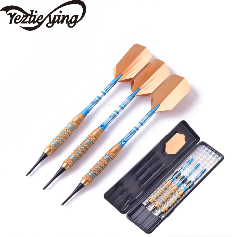 

New Yezlieying 3 pieces / set of professional darts 18 grams of yellow soft tip darts aluminum blue darts