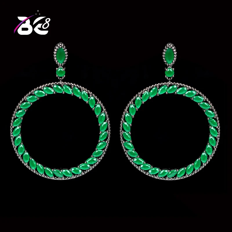 

Be 8 High Quality Marquise Cut Craft AAA Cubic Zirconia Inlay Drop Earrings Black Gun Color Earrings Boucle d'oreille Gift E-342