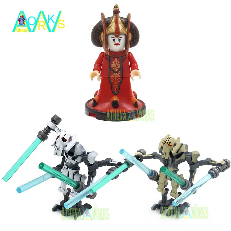 

Queen Amidala Organa Solo Minifigures Star Wars The Phantom Menace The Force Awakens Models & Building Toys PG-630 PG-631 PG-635