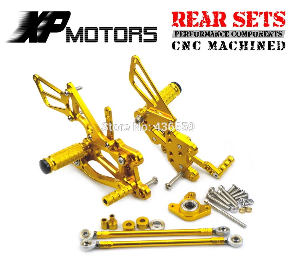 

Gold CNC Billet Foot Control Kit Rearset Rear Sets For Honda CBR600RR 2003 2004 2005 2006 CBR1000RR 2004 2005 2006 2007