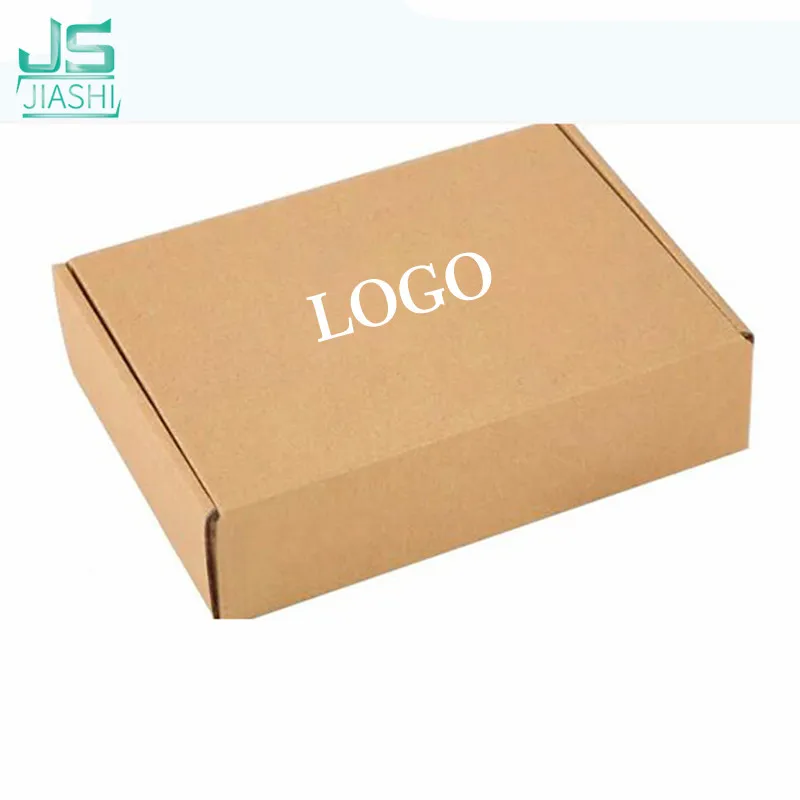 

10Pcs / Batch Custom Logo Brown Extra Hard Kraft Paper Folding Packaging Printing Logo Packaging Clothes Hair Wig Box