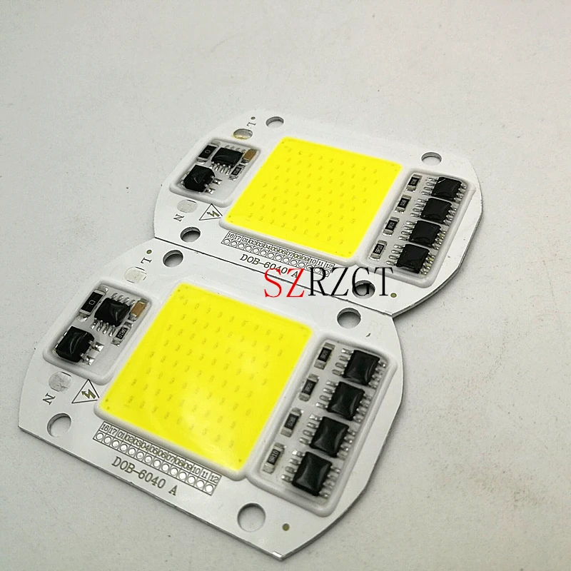 LED COB Lamp Chip 50W 220V Input Smart IC Driver Fit For Outdoor DIY LED Floodlight Spotlight White/Warm White