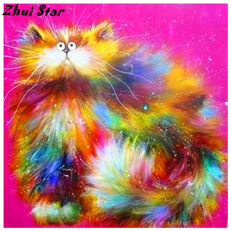 

Zhui Star 5D DIY Diamond Painting Cat Mosaic Pictures Wall Picture diamond embroidery sale Cross Stitch Kits Home Decor FC1882