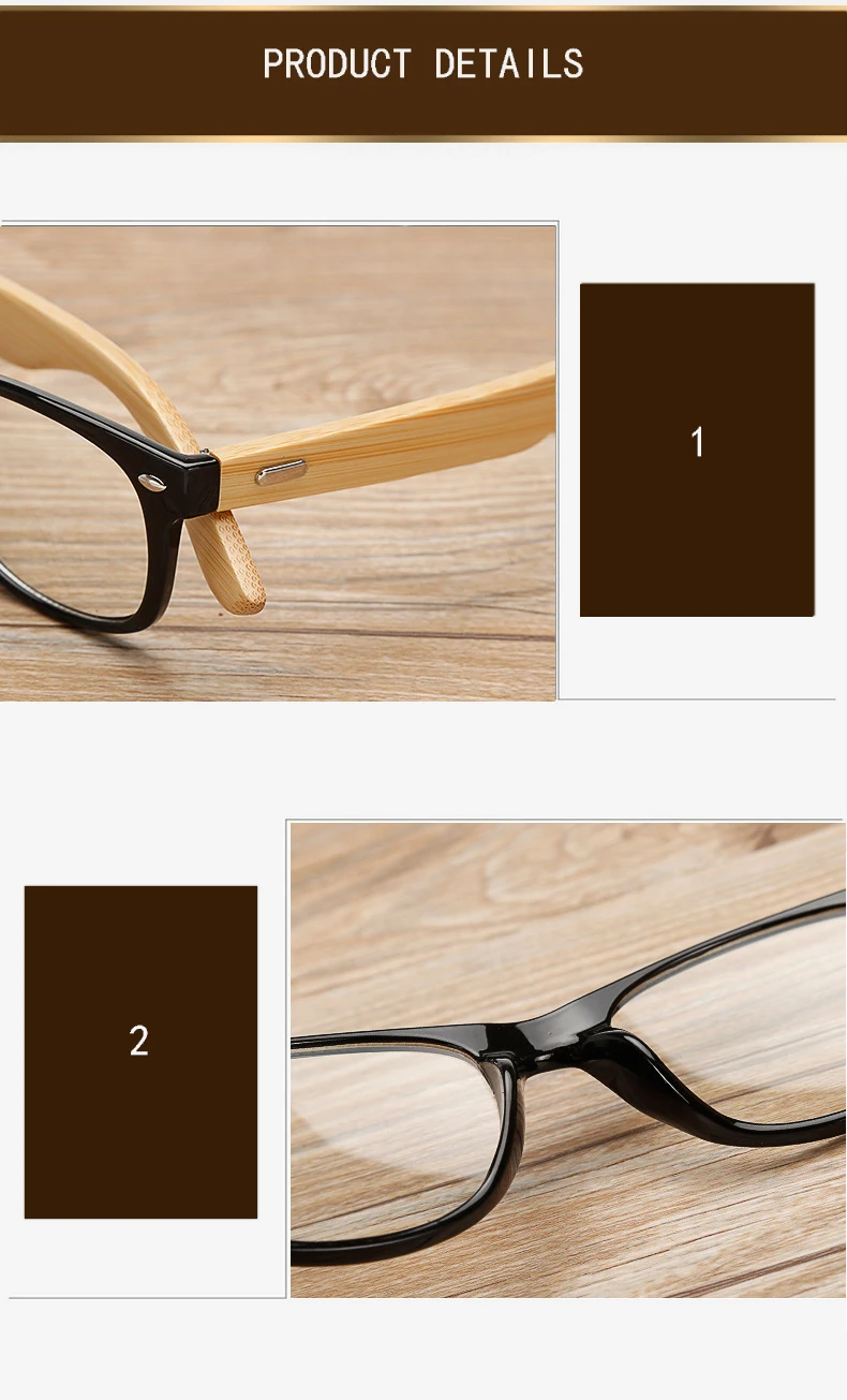 Qigge новый ретро заклепки кадр очки Для мужчин Для женщин Бамбук Деревянные близорукость рецепту оптические очки кадр с прозрачными