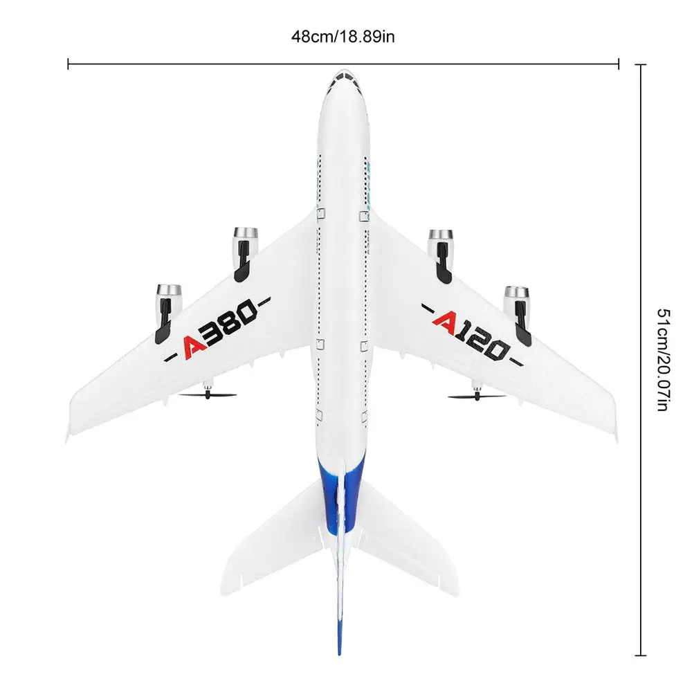Самолет пассажирский A380 с дистанционным управлением 2 4 ГГц 3