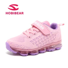HOBIBEAR Boys Girls Spring Sport Child Shoes Mesh Breathable Air-Cushion Running Shoes For Kids Sneakers Rubber Casual Shoes