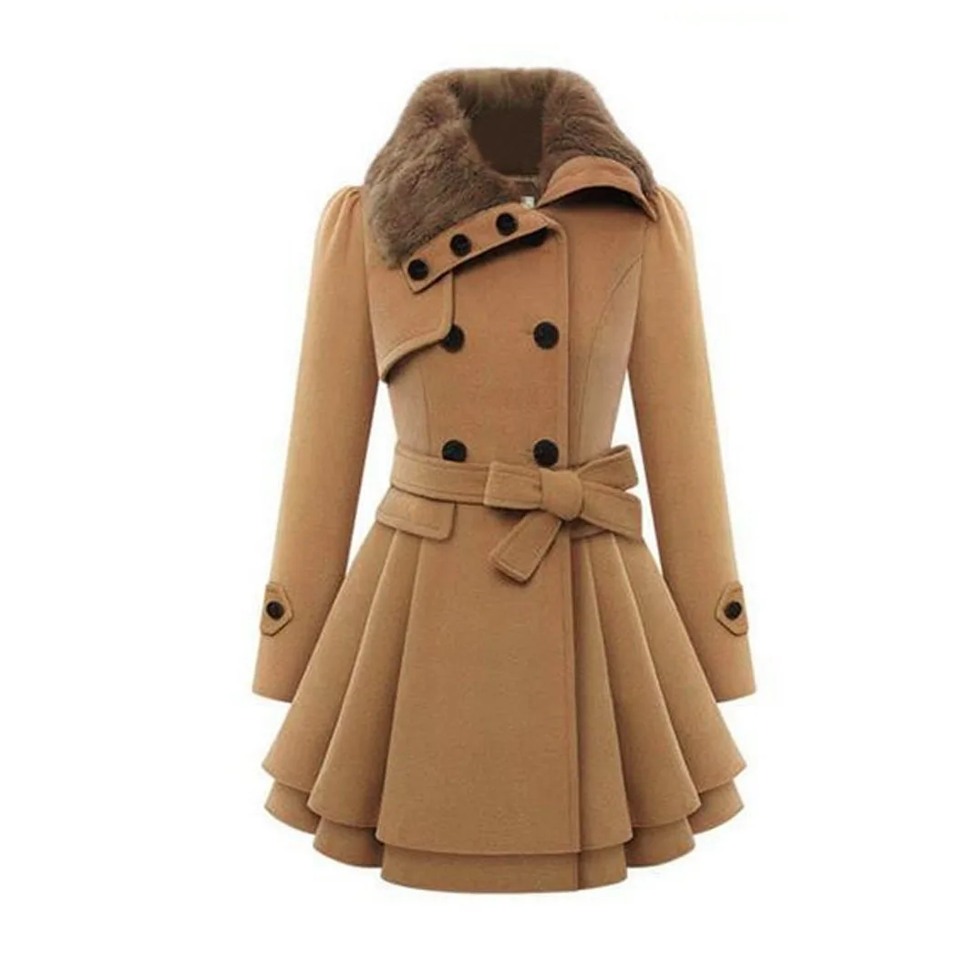 2017 Autumn Winter font b Women b font Warm Thick Fur Cotton Blended Outerwear Casual Ladies